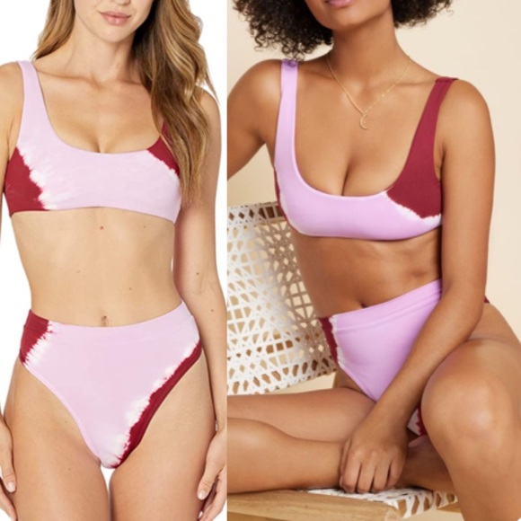 L*SPACE Lizzie Tie- Dye Bikini Top NWT - Picture 3 of 7